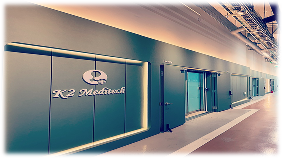 The main entrance of K2 MEDITECH headquarters, representing the company’s commitment to innovation and global-quality standards